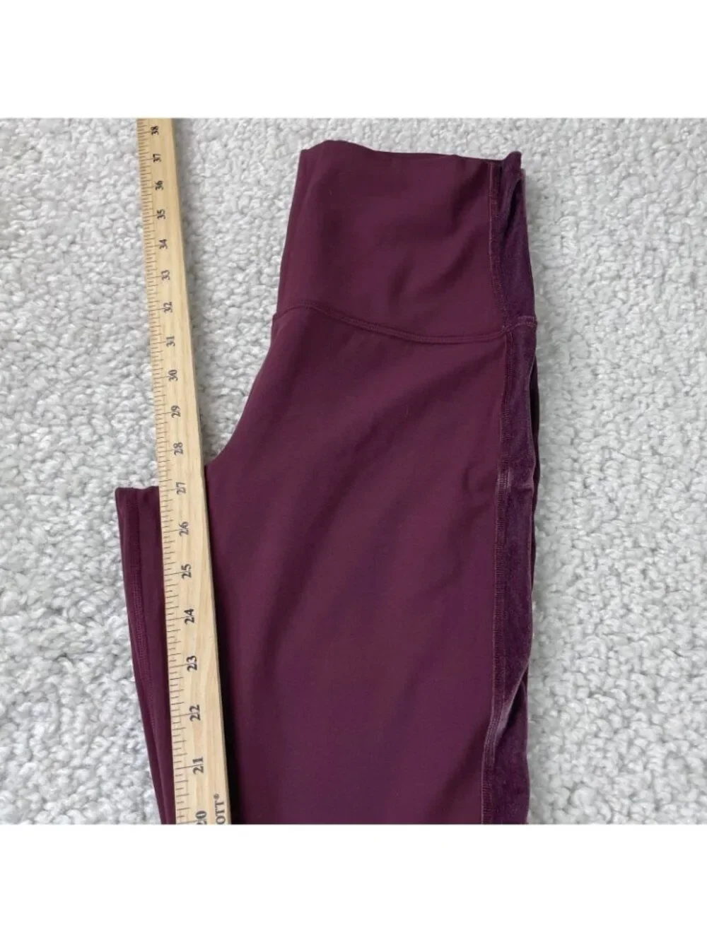 Lululemon Align Super High Rise Pant Legging Velvet Garnet Red Womens 8